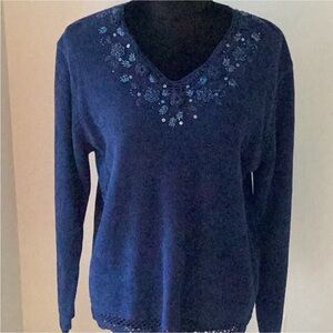 EUC Vintage Jenny beadwork sweater